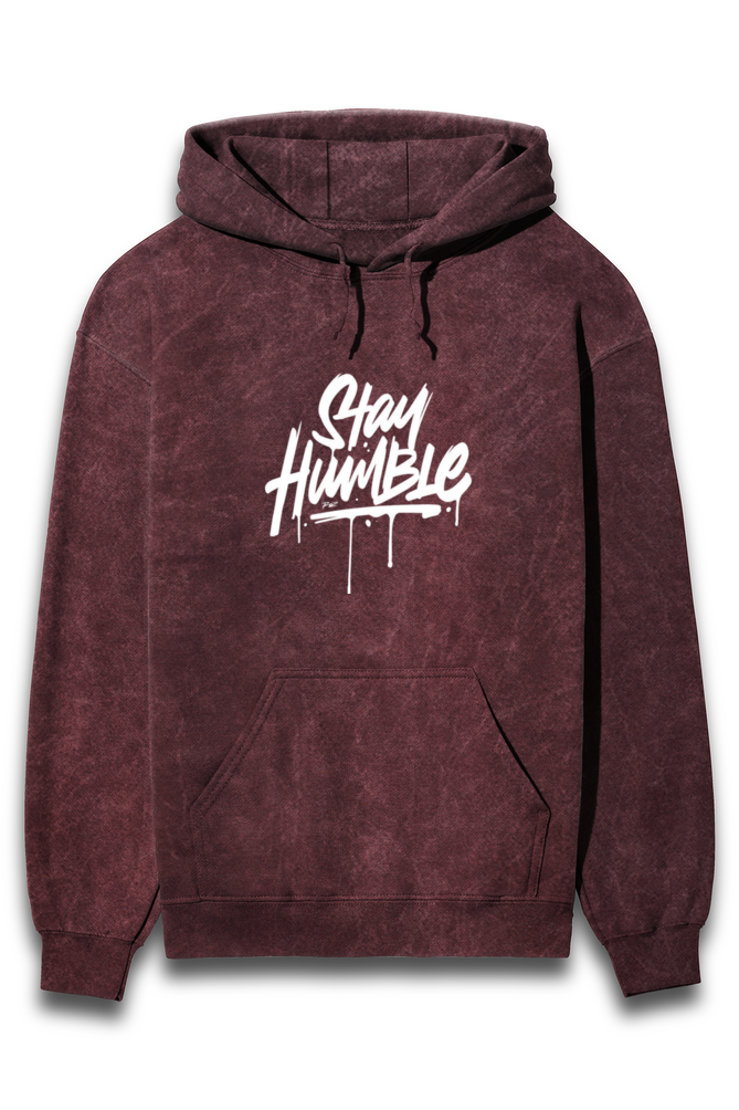 Unisex Acid Washed Hooddies Printed