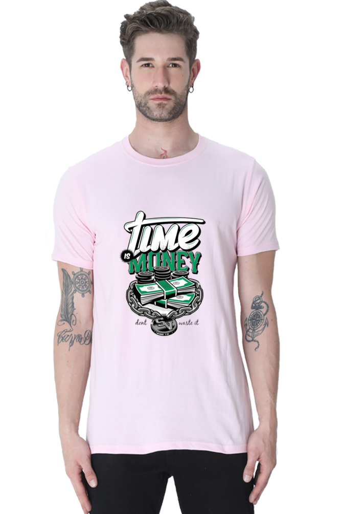 Time Is Money Half Sleeves T-shirt