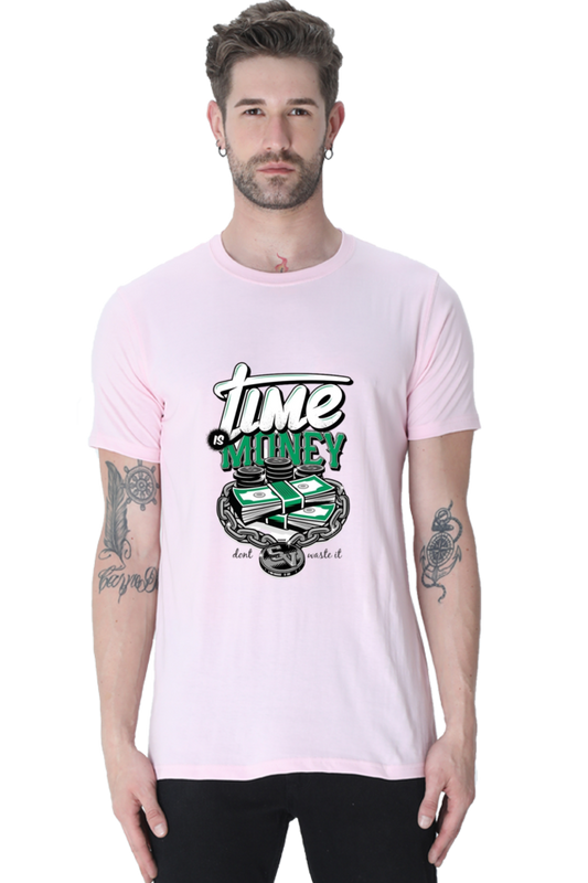 Time Is Money Half Sleeves T-shirt