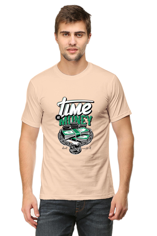 Time Is Money Half Sleeves T-shirt