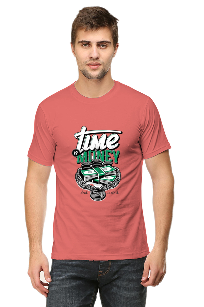 Time Is Money Half Sleeves T-shirt