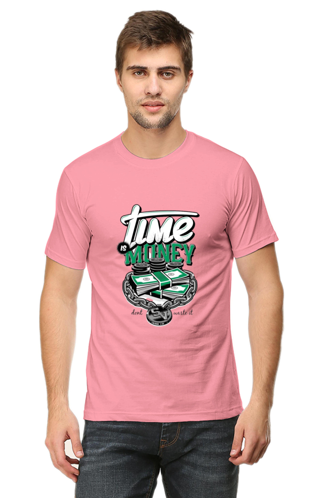 Time Is Money Half Sleeves T-shirt